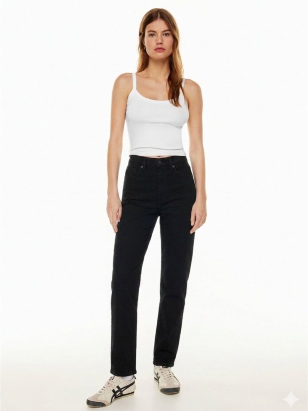 Aritzia Levis 80s‎ Mom Jean Stonewash BLACK Denim High Rise Vintage loose Fit 30